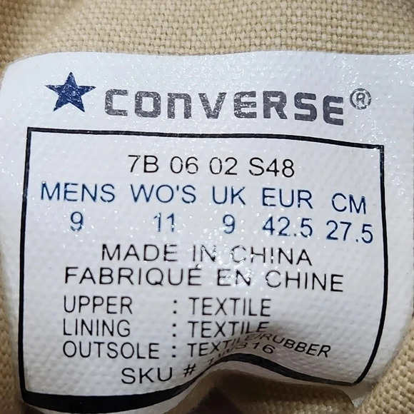 Converse Gas Mask Camo High Top Sneakers , Men's 9, Women's 11 NWOT - Picture 4 of 5